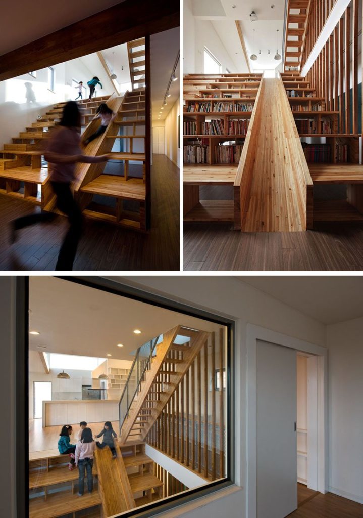 escalier-bibliothèque-toboggan-interieur-enfants